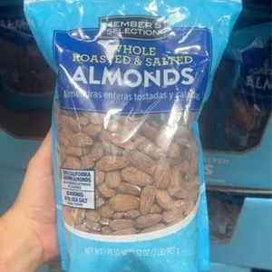 Whole roasted and salted almonds