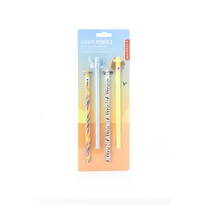 Blyertspennor Safaridjur 4-pack Kikkerland