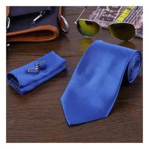 Kostym Accessoarer | Slips + Näsduk + Manschettknappar - Blå