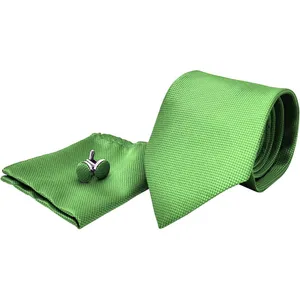 Kostym Accessoarer | Slips + Näsduk + Manschettknappar - Grön