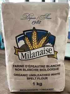 Farine d’épeautre blanche non blanchie biologique