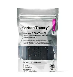 Carbon Theory Kroppspeeling Tvål Bar Kol och Tea Tree-olja Mot Finnar (Kroppspeeling Tvål Bar) 100 g
