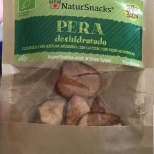 Snack pera deshidratada