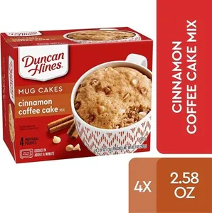 Mug cakes cinnamon coffee cake mix