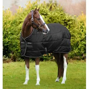 HorseWare Amigo Diamond Insulator (200 g Medium) - Black/Black & Silver (6'3 - 140 cm)
