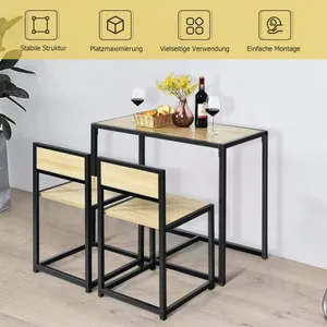 Platssparande 3-delad matsalsset – bord och 2 stolar