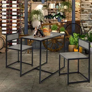 Platssparande 3-delad matsalsset – bord och 2 stolar