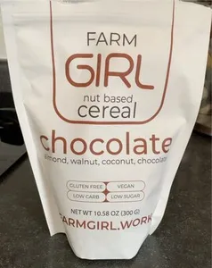 Chocolate nut based cereal