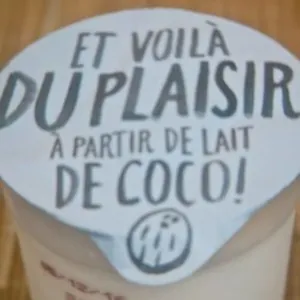 Dessert au lait de noix de coco