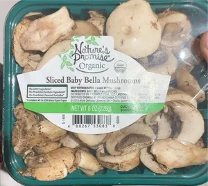 Sliced baby bella mushrooms