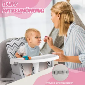 6-i-1 Barnstol Barnstol & Matstol & Lärbord barnstol kombination barnstol grå och vit