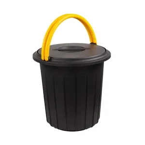 Eco Solution - Afvalemmer met Deksel 25L - Gul