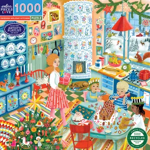Eeboo - Puzzle 1000 pcs - Swedish Holiday Kitchen