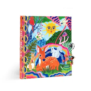 Eeboo - Diary with Lock - Fawn & Sun