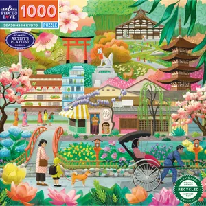 Eeboo - Puzzle 1000 pcs - Seasons in Kyoto