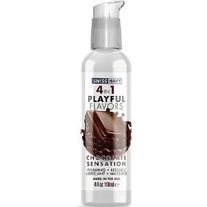 Swiss Navy Playful 4 in 1 Lubricant with Chocolate Sensation Flavor - 118ml