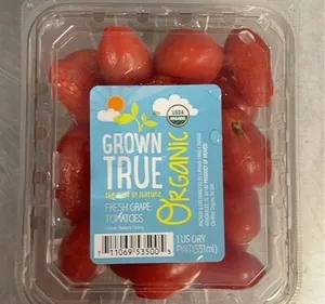 Grown true organic fresh grape tomatoes