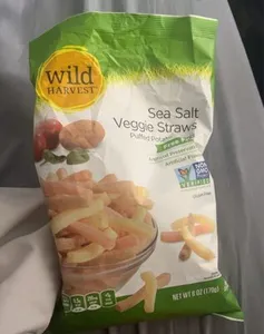 Sea Salt Veggie Straws Puffed Potato Snacks, Sea Salt