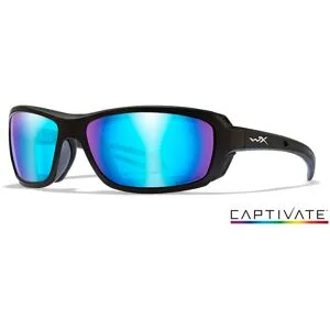 Wiley X WileyX WAVE Captivate Blue Mirror Matte Black Frame