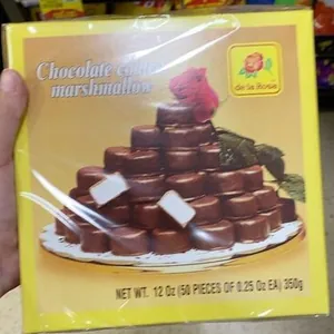 Chocolate covered marshmellow and mazapan with