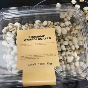 Wasabi coated edamame