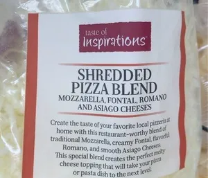 Shredded mozzarella cheeses