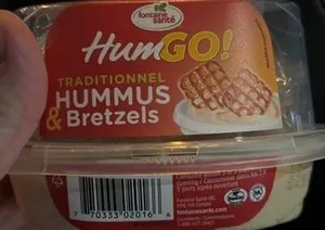 hummus and pretzels