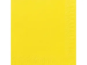 Servett 3-lags 40x40cm gul 125/fp