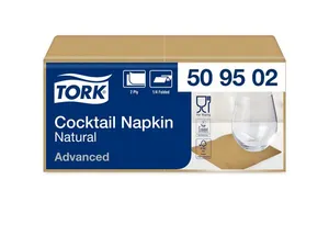 Servett TORK Cocktail 2-lag natur 200/fp