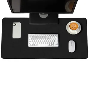 Stort Skrivbordsunderlägg - Svart - Konstläder