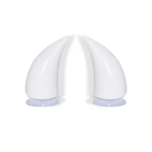 Dekor till Motorcykelhjälm - Vita Djävulshorn