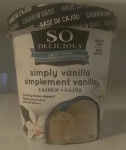 Cashewmilk Non Dairy Frozen Dessert Very Vanilla