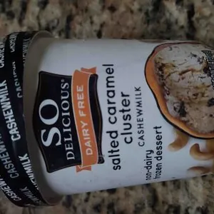 Cashew milk ice cream salted caramel cluster