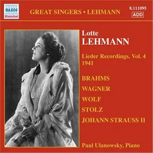Lehmann Lotte: Lieder Recordings Vol 4