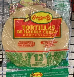Gonzalez Tortillas de Harina Crudas