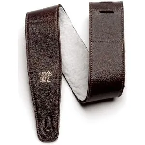 Ernie Ball 4138 Axelband i Italienskt Läder - Kastanjefärgat