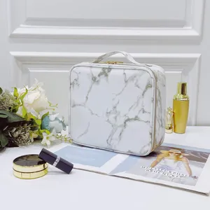 Sminkväska med Avdelare - Marmor