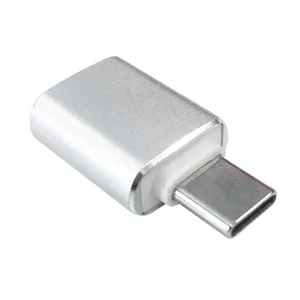 USB-A till USB-C-adapter, 3 cm - Silver