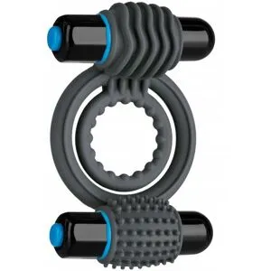 Doc Johnson Double C-Vibrating Ring OptiMale Gray