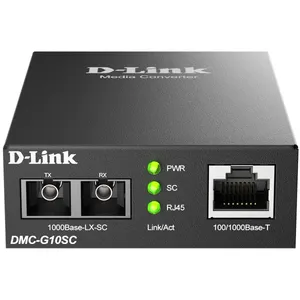 D-Link: DMC-G10SC 100/1000BaseT to 1000BaseLX SC Single-mode Media Converter 10 km