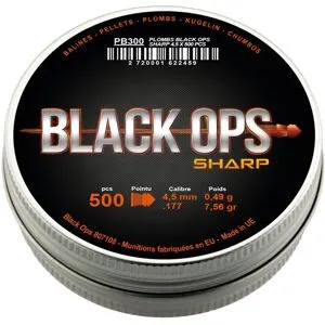 Black Ops Manufacture Black Ops Sharp Spetsnos 0,49g 4,5mm 500st