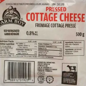 Pressed cottage cheese