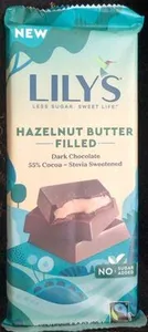 Hazelnut butter filled dark chocolate