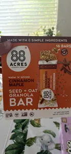 Warm 'N' Spiced Cinnamon Maple Seed + Oat Granola Bar