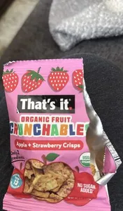 Organic fruit crunchables apple and strawberry