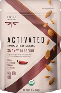 Organic sprouted sunflower seeds smokey barbeque