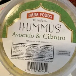 Hummus avocado & cilantro