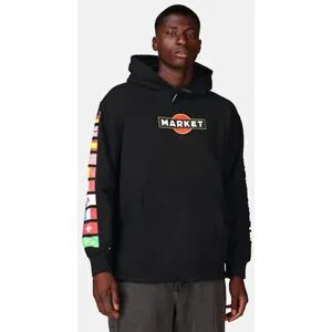 Market Hoodie med tryck Male M Svart