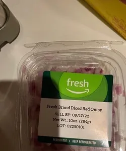 Diced red onion