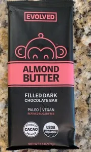Almond Butter filled dark chocolate bar